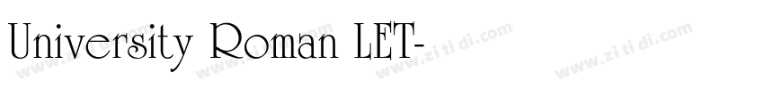 University Roman LET字体转换